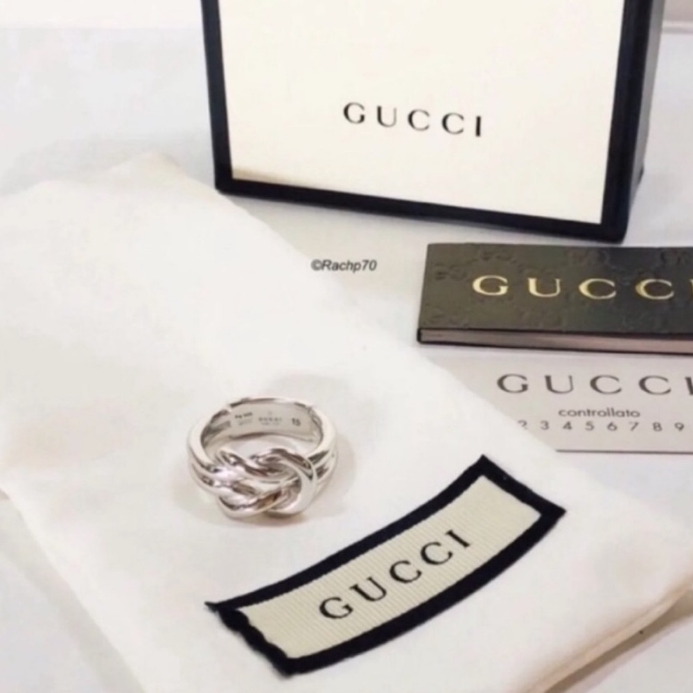 Authentic Gucci Grande Knot Ring Size 7 - Picture 2 of 9